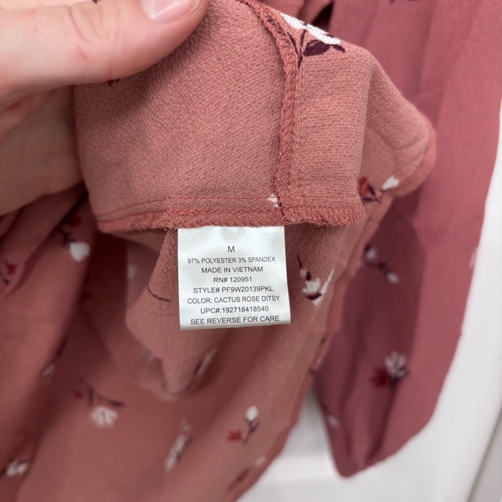 Dusty Rose Floral Twist-Front Blouse | Pink Republic M - Picture 6 of 8